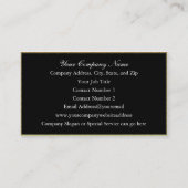 Vaudreante Ebony Damask Professional Visitekaartje (Achterkant)