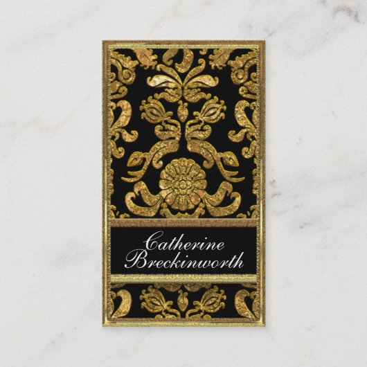 Vaudreante Ebony Damask Professional Visitekaartje (Voorkant)