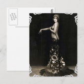Vaudville Showgirl Briefkaart (Voorkant / Achterkant)