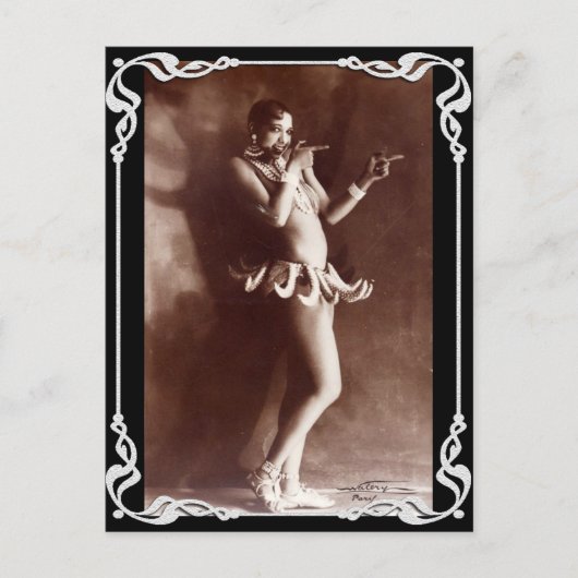 Vaudville Vintage Banana Postcard Briefkaart (Voorkant)