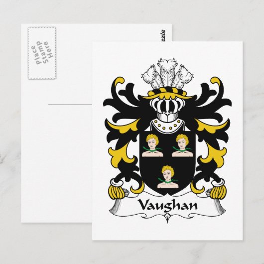 Vaughan Family Crest Briefkaart (Voorkant / Achterkant)