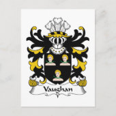 Vaughan Family Crest Briefkaart (Voorkant)