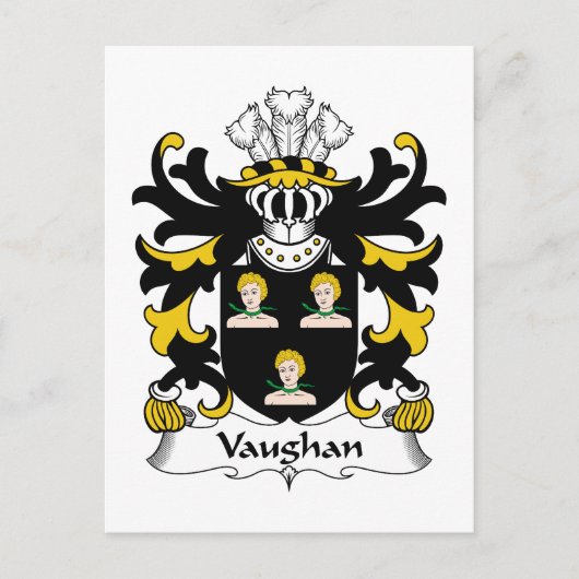 Vaughan Family Crest Briefkaart (Voorkant)