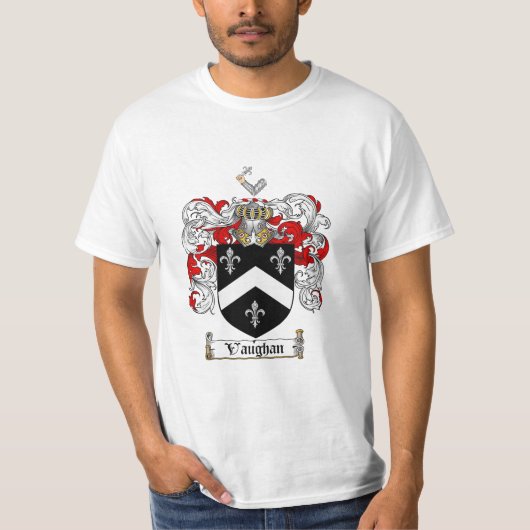 Vaughan Family Crest - Vaughan Coat of Arms T-shirt (Voorkant)