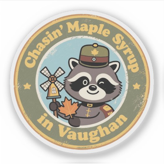  Vaughan Ontario wasbeer esdoorn Sticker (Voorkant)