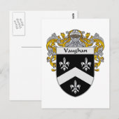 Vaughan wapenschild (Mantled) Briefkaart (Voorkant / Achterkant)
