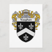 Vaughan wapenschild (Mantled) Briefkaart (Voorkant)