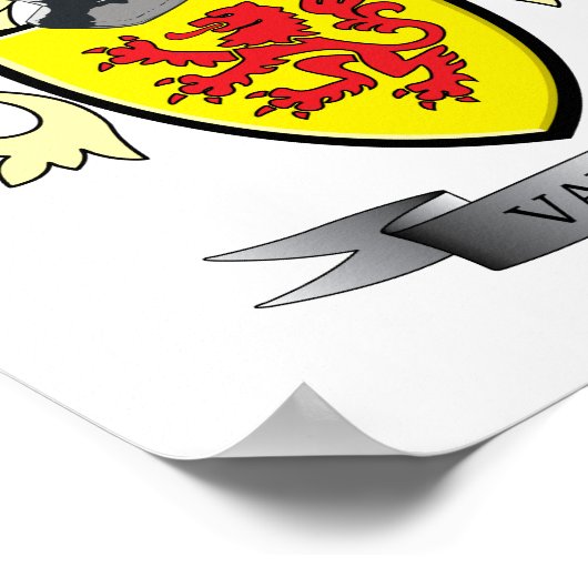 Vaughn - gezinscrest - wapenschild poster (Hoek)