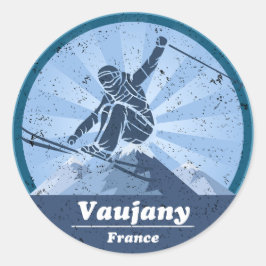 Vaujany Station Ski - Skiër Ronde Sticker