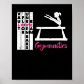 vault floor uneven bars beam gymnastics funny poster (Voorkant)