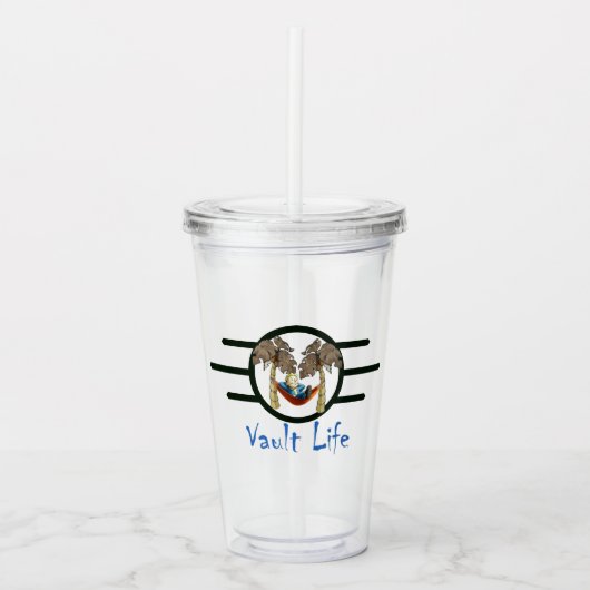 Vault Life Tumbler Acryl Drinkbeker (Voorkant)