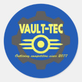 Vault-Tec - overlevende concurrenten Ronde Sticker (Voorkant)