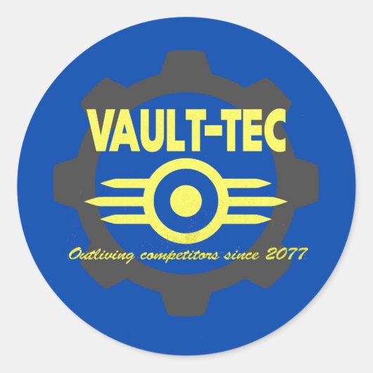 Vault-Tec - overlevende concurrenten Ronde Sticker (Voorkant)