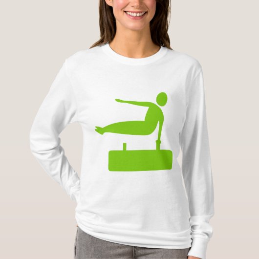 Vaulting afbeelding - Martian Green T-shirt (Voorkant)