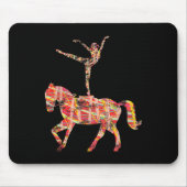 Vaulting Equestrian Paard Meisje Vaulting Paard Muismat (Voorkant)