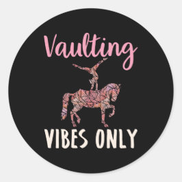 Vaulting Vibes Alleen Paard Ruitersport Ronde Sticker