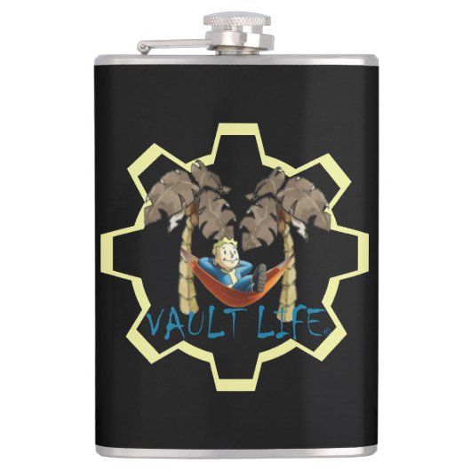 vaultlevenfles heupfles (Voorkant)