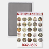 Vauxhall Gardens-magneet Magneet (Voorkant / Achterkant)