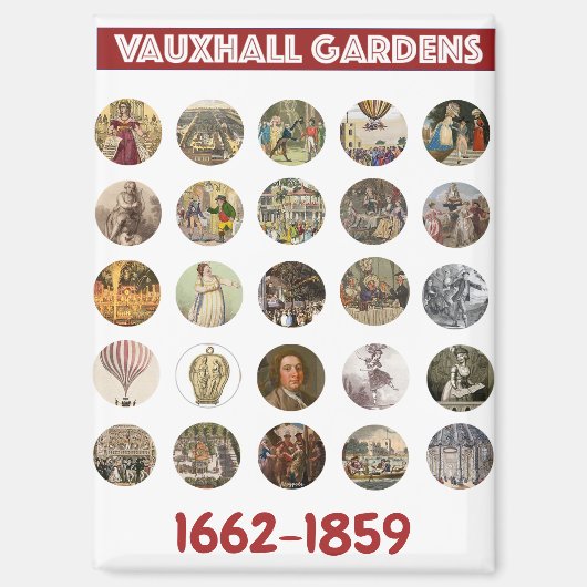 Vauxhall Gardens-magneet Magneet (Voorkant)