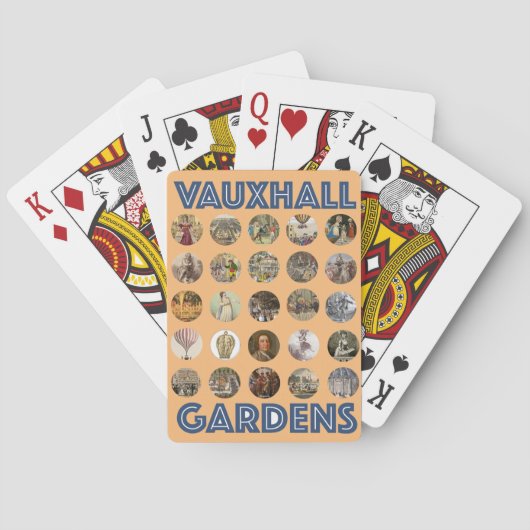 Vauxhall Gardens Poker Set Pokerkaarten (Achterkant)