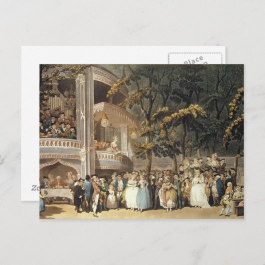 Vauxhall Gardens van Ackermann Briefkaart (Voorkant / Achterkant)