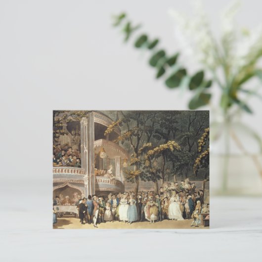 Vauxhall Gardens van Ackermann Briefkaart (Staand voorkant)