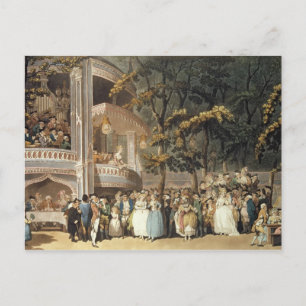 Vauxhall Gardens van Ackermann Briefkaart