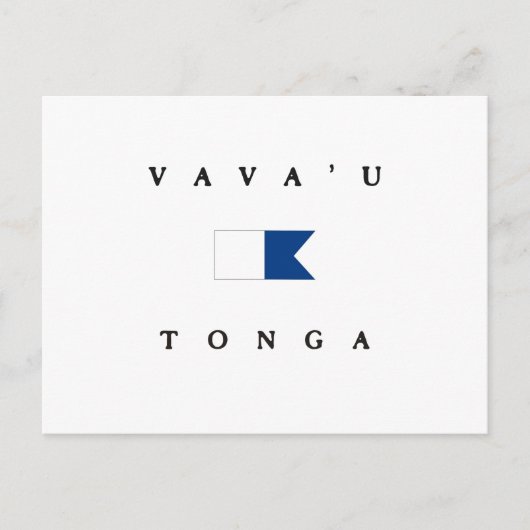 Vava'u Tonga Alpha Dive Flag Briefkaart (Voorkant)