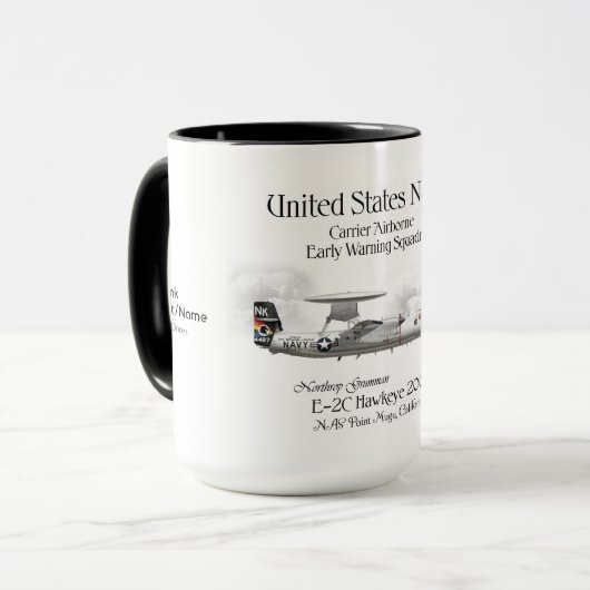 VAW-113 zwarte adelaars Mok (Voorkant links)