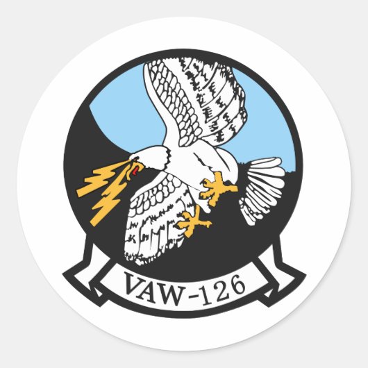 VAW-126 Seahawks Ronde Sticker (Voorkant)