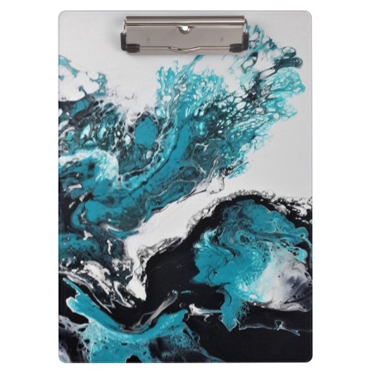 Vawes abstracte Spiraal Foto Notitieboek Klembord (Voorkant)