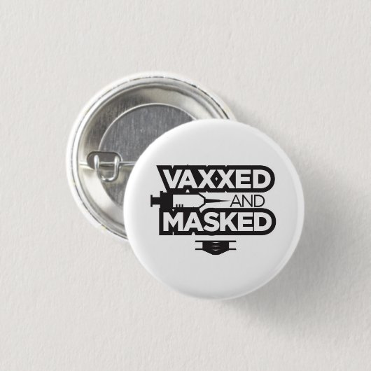 VAX en MASK ME! Ronde Button 3,2 Cm (Voorkant /achterkant)