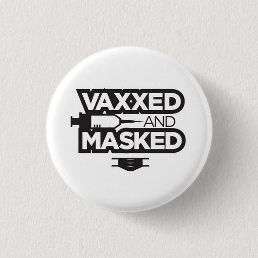 VAX en MASK ME! Ronde Button 3,2 Cm (Voorkant)