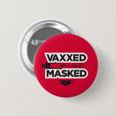 VAX en MASK ME! Ronde Button 5,7 Cm (Voorkant /achterkant)