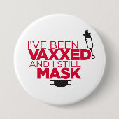 VAX en MASK ME! Ronde Button 7,6 Cm (Voorkant)