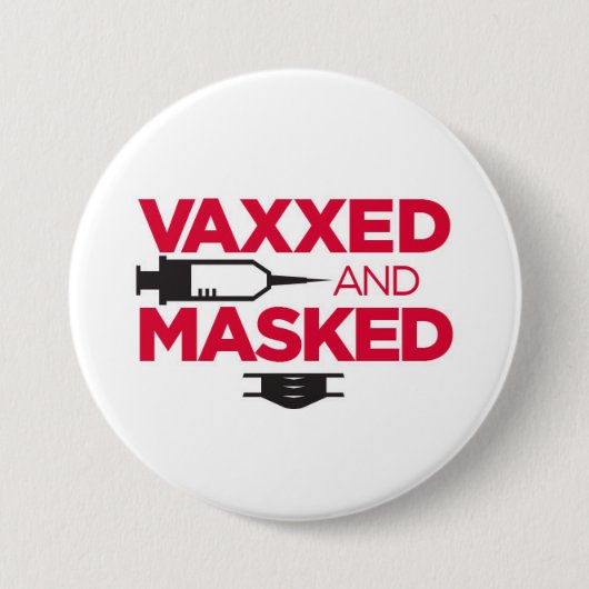 VAX en MASK ME! Ronde Button 7,6 Cm (Voorkant)