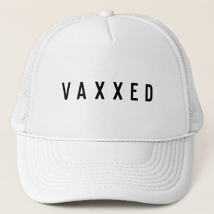 Vaxel Covid-19 gevaccineerd modern stijlvol Trucker Pet