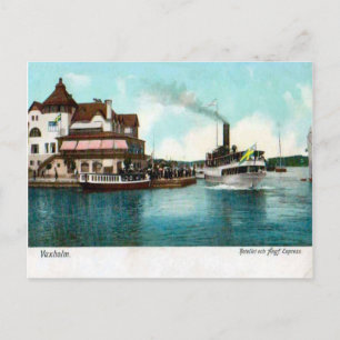 Vaxholm, Zweden, toeristische steamer Briefkaart