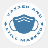 Vaxxed en nog gemaskeerde sticker (Voorkant)