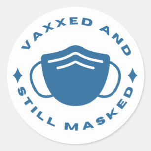Vaxxed en nog gemaskeerde sticker