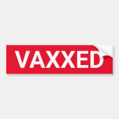 Vaxxed gevaccineerd rood en wit bumpersticker (Voorkant)