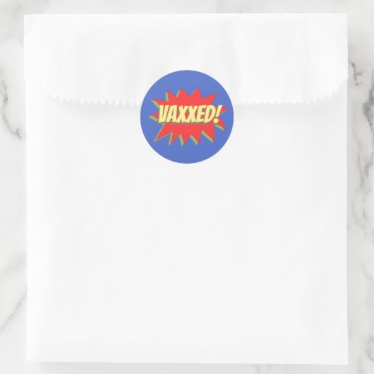 VAXXED! RONDE STICKER (Tas)