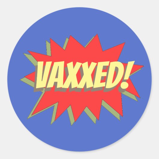 VAXXED! RONDE STICKER (Voorkant)