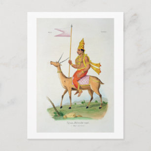 Vayu, gegraveerd door C. de Motte (1785-1836) (kle Briefkaart