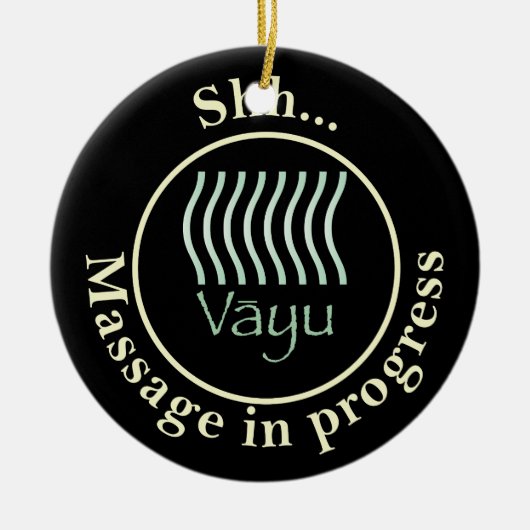 Vayu (ruimte) Massage bezig Deur Bord Keramisch Ornament (Voorkant)