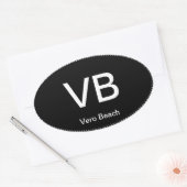 VB Vero Beach Ovale Bumpersticker Ovale Sticker (Envelop)