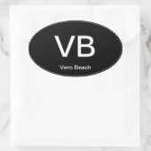 VB Vero Beach Ovale Bumpersticker Sticker (Tas)