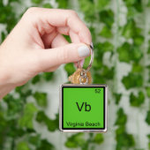 Vb - Virginia Beach Stad Chemie Elementsymbool Sleutelhanger (Hand)