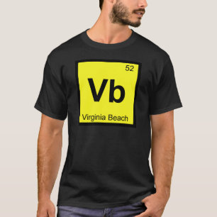 Vb - Virginia Beach Stad Chemie Periodiek Systeem T-shirt