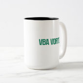 VBA Vortex | Excel Macro Automatisering Expert Des Tweekleurige Koffiemok (Voorkant rechts)